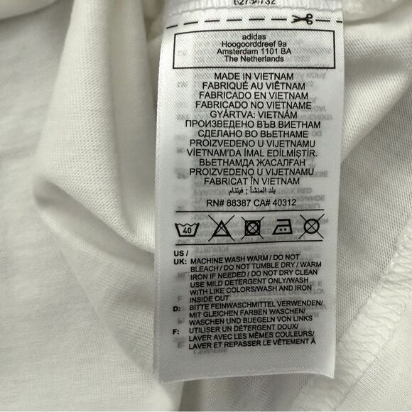 Adidas Multi-Sport White T-Shirt with Black Logo Women’s Size Small - Picture 5 of 7